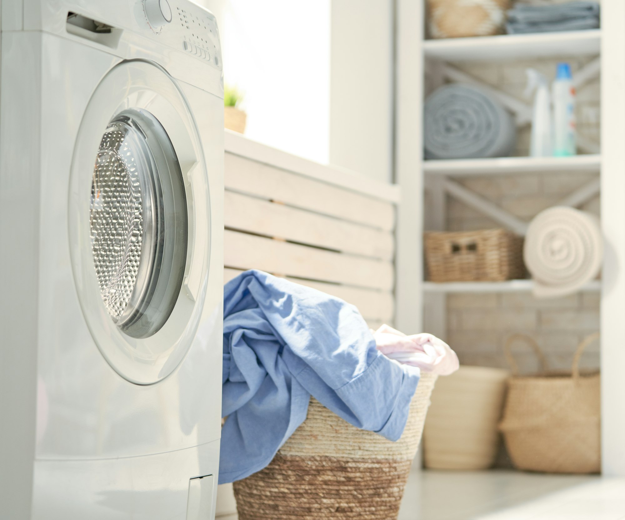 laundry room with a washing machine